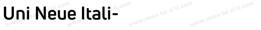 Uni Neue Itali字体转换